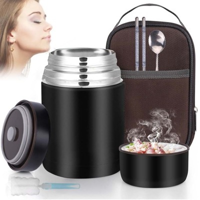 TERMOS OBIADOWY ZE STALI NIERDZEWNEJ POJEMNIK TERMICZNY NA ŻYWNOŚĆ 800ML