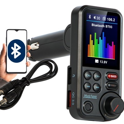 TRANSMITER BLUETOOTH FM КОМПЛЕКТ МИКРОФОНОВ QC SD