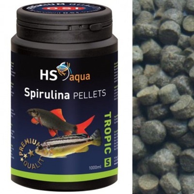 HS aqua Spirulina Pellets S granulat Pokarm dla ryb ze spiruliną 1000ml