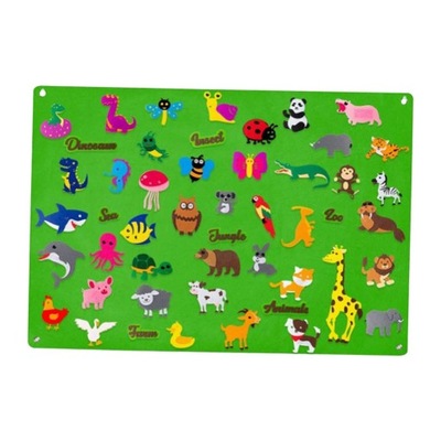 Tablica filcowa do ścian Pomoce dydaktyczne Zabawki sensoryczne Zwierzęta