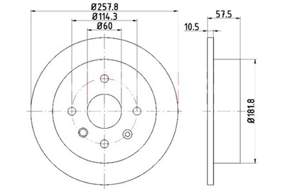 KAMOKA ДИСКИ ТОРМОЗНЫЕ ТОРМОЗНЫЕ 2 ШТУКИ. ЗАД CHEVROLET LACETTI NUBIRA 05-