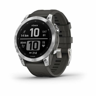 GARMIN FENIX 7 SREBRNY Z GRAFITOWYM PASKIEM