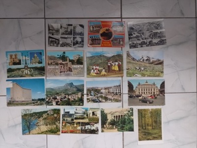 różne zagraniczne pocztówki z obiegu lata 60-70