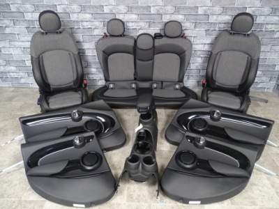 Mini f55 сиденья заднее сиденье обшивки туннель середина салон nowe карбон black фото №1