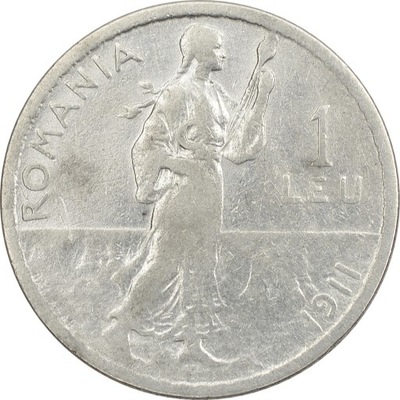 2.RUMUNIA, KAROL I, 1 LEU 1911