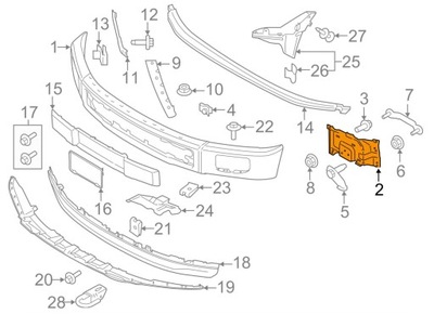 КРІПЛЕННЯ БАМПЕРА FORD F-150 15- FL3Z17B985A ЛІВІ