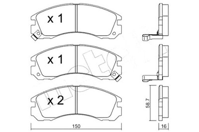 ZAPATAS DE FRENADO METELLI 425387 MB857987 MZ690007  