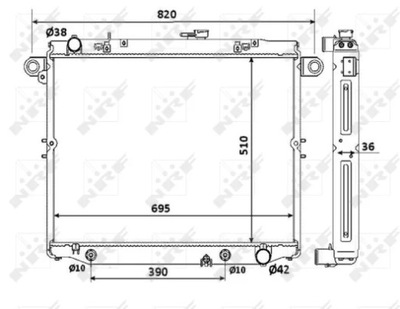 NRF 53919 CHLODNICA, SISTEMA DE REFRIGERACIÓN DEL MOTOR  