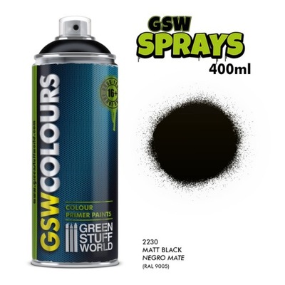 GSW Spray Primer Matt Black 400ml podkład czarny