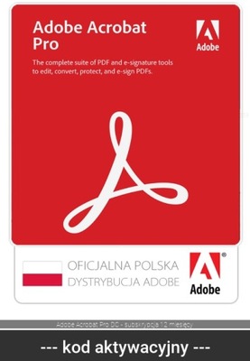 Adobe Acrobat Pro DC - subskrypcja 12 miesięcy