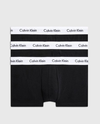 Majtki Bokserki Calvin Klein LOW RISE TRUNK 3 PACK BLACK CZARNE r. XL