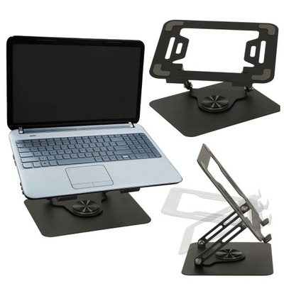 PODSTAWKA POD LAPTOPA OBROTOWA REGULOWANA 360 STOLIK STOJAK NA BIURKO MOCNA