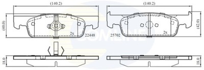 КОЛОДКИ ГАЛЬМІВНІ COMLINE (ODP.410600222R) DACIA LOGAN/STEPWAY 12-