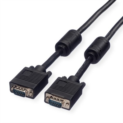 Kabel do monitora VGA ferryt HD15 M/M czarny 2 m