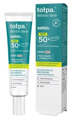 TOŁPA Dermo Face Sebio KREM CC SPF50 Natural Beige