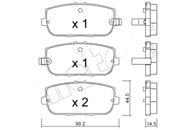 Metelli гальмівні колодки гальмівні mazda mx-5 05- фото №1