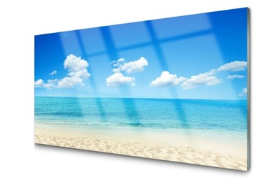 Panel szklany Płytka Morze Niebo Plaża 120x60