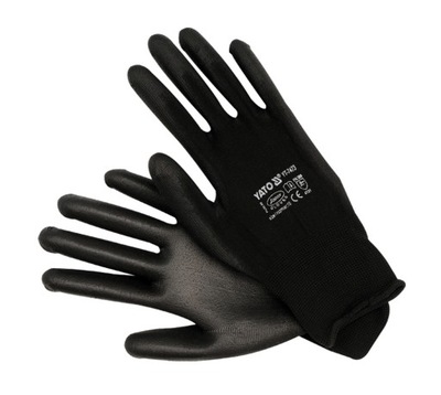 YATO RĘKAWICE ROBOCZE NYLONOWE CZARNE 10