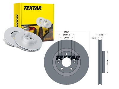 Тормозные диски тормозные 2szt hyundai перед ix55 08- texta фото №1