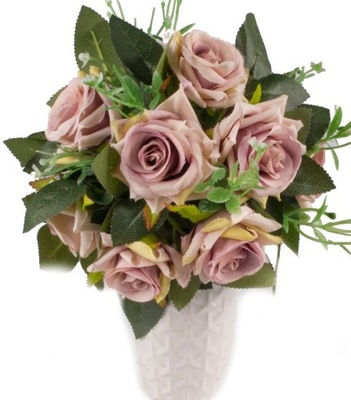 Róża bukiet sztuczne kwiaty/QA157 Jas