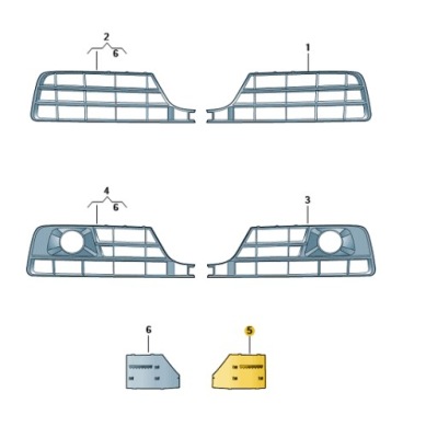 Заглушка ґрати бампера перед audi a7 c7 ліва оригінал od aso фото №1