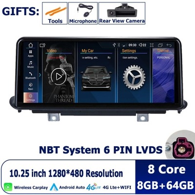 NAWIGATOR GPS ANDROID 12 PARA BMW X5 F15 X6 F16 2014-2017 RADIO DE AUTOMÓVIL ID8 NBT  