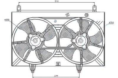 Nissens вентилятор радиатора с корпус infiniti фото №1