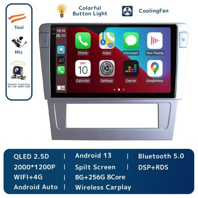 NAVEGACIÓN GPS PARA VW VOLKSWAGEN PASSAT B7 2004-2010 RADIO DE AUTOMÓVIL CARPLAY WIFI  