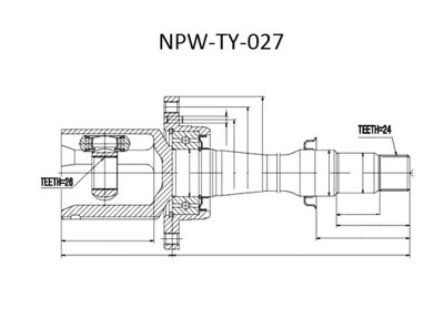 NTY 43030-05120 NTY ШАРНІР ВНУТРІШНІЙ