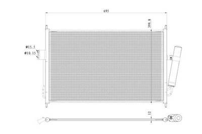 NRF KONDENSATORIUS KONDICIONAVIMO ISUZU D-MAX II 1.9D 2.5D 06.12- 