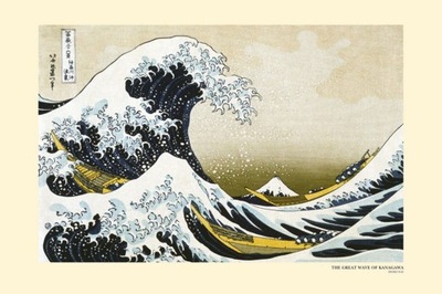 Plakat The Great Wave Of Kanagawa 91,5x61 cm