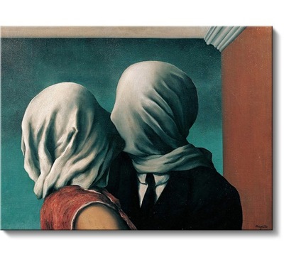 René Magritte, Kochankowie, 100x75 cm