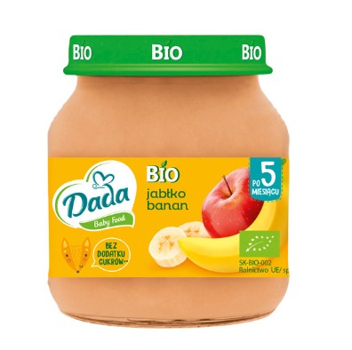 DADA Bio Deser owocowy jabłko-banan bez cukru 125g