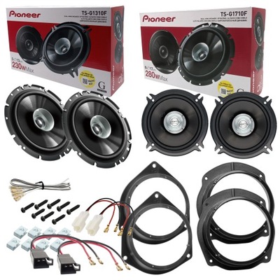 4 PIEZAS PIONEER ALTAVOCES DE AUTOMÓVIL PARA FIAT BRAVO II 2 PARTE DELANTERA I PARTE TRASERA  