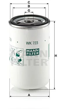 FILTRO COMBUSTIBLES MANN WK723  