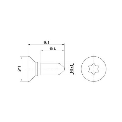 БОЛТ ДИСКА ГАЛЬМІВНОГО M6X1 2 ШТУКИ