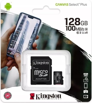 Karta pamięci z adapterem 128GB kingston