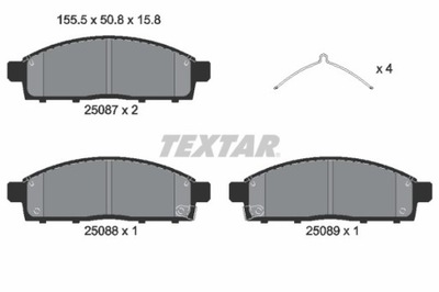 КОЛОДКИ ТОРМОЗНЫЕ MITSUBISHI ПЕРЕД L 200 2,4 DI-D 4WD 14- 2508703