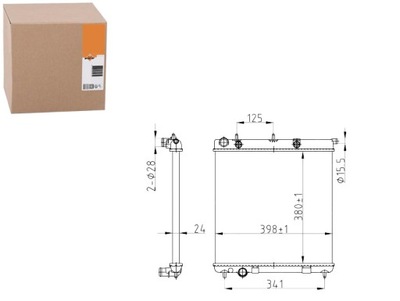 RADUADOR CITROEN C2 03- PEUGEOT 207 06- NRF  