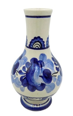 wazon fajans jak Włocławek ręcznie malowany