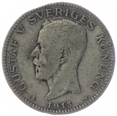 1 Korona - Król Gustaw V - Szwecja - 1913 rok