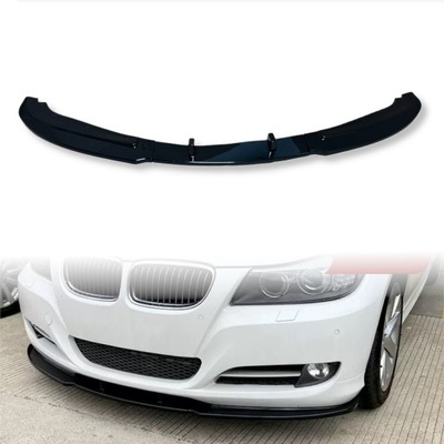 Накладка бампера сплиттер bmw e90 стандарт lci polift чёрный блеск фото №1