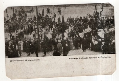 Kraków - Pochód - Uroczystości Grunwaldzkie - 1910