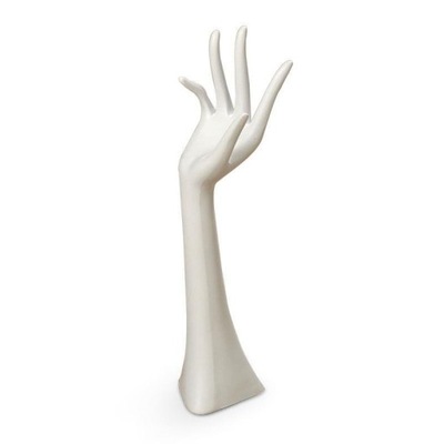 Biały stojak na biżuterię Hand wys 32 cm