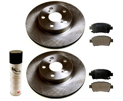 Тормозные диски тормозные колодки toyota prius ii w2 2003-2009 перед фото №1