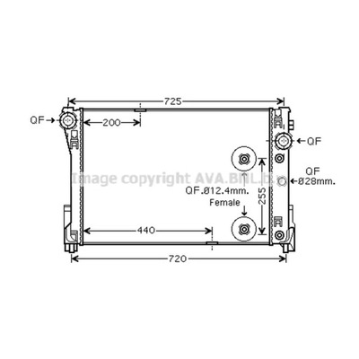 РАДІАТОР, СИСТЕМА ОХОЛОДЖУВАННЯ ДВИГУНА AVA QUALITY COOLING MSA2475