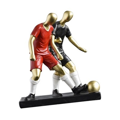 Statua piłkarza Grafika Figurka z żywicy na półkę na książki 10x6x11,5 cm