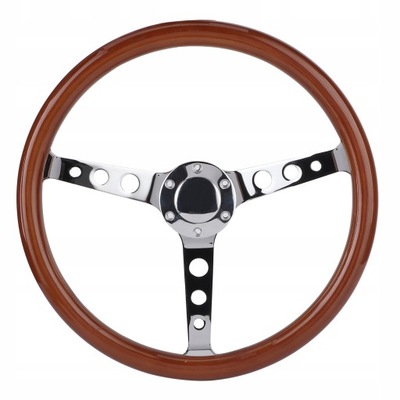 15-CALOWA 6-OTWOROWA STEERING WHEEL RETRO MAHOGANY  