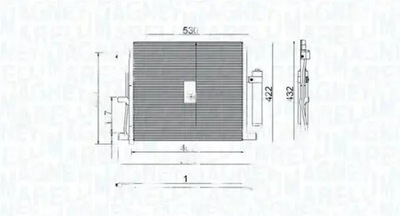 Конденсатор радіатор кондиціонера 350203799000 фото №1