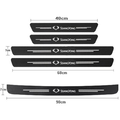 FACING, PANEL SILL STICKERS SILL FROM FIBERS CARBON FOR SSANGYONG KORAND~13110  
